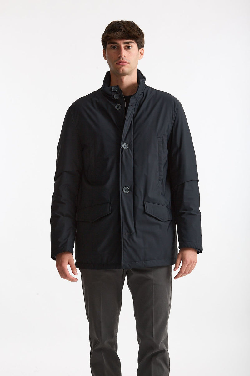 Giubbino esterno in nylon stretch blu men Herno - 3
