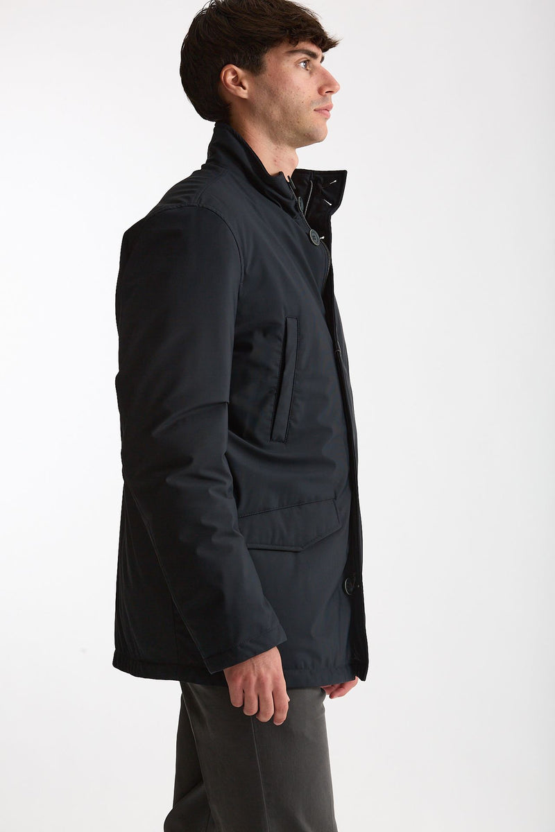 Giubbino esterno in nylon stretch blu men Herno - 7