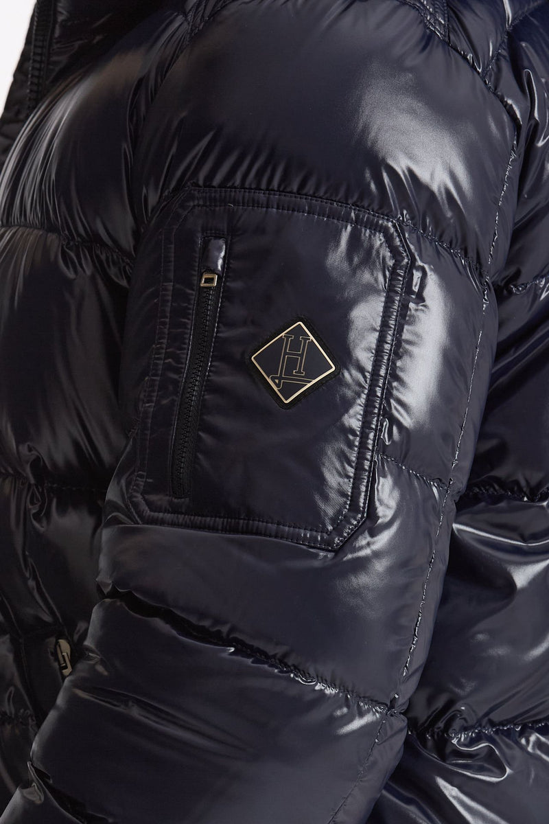 Piumino blu in nylon lucido men Herno - 3