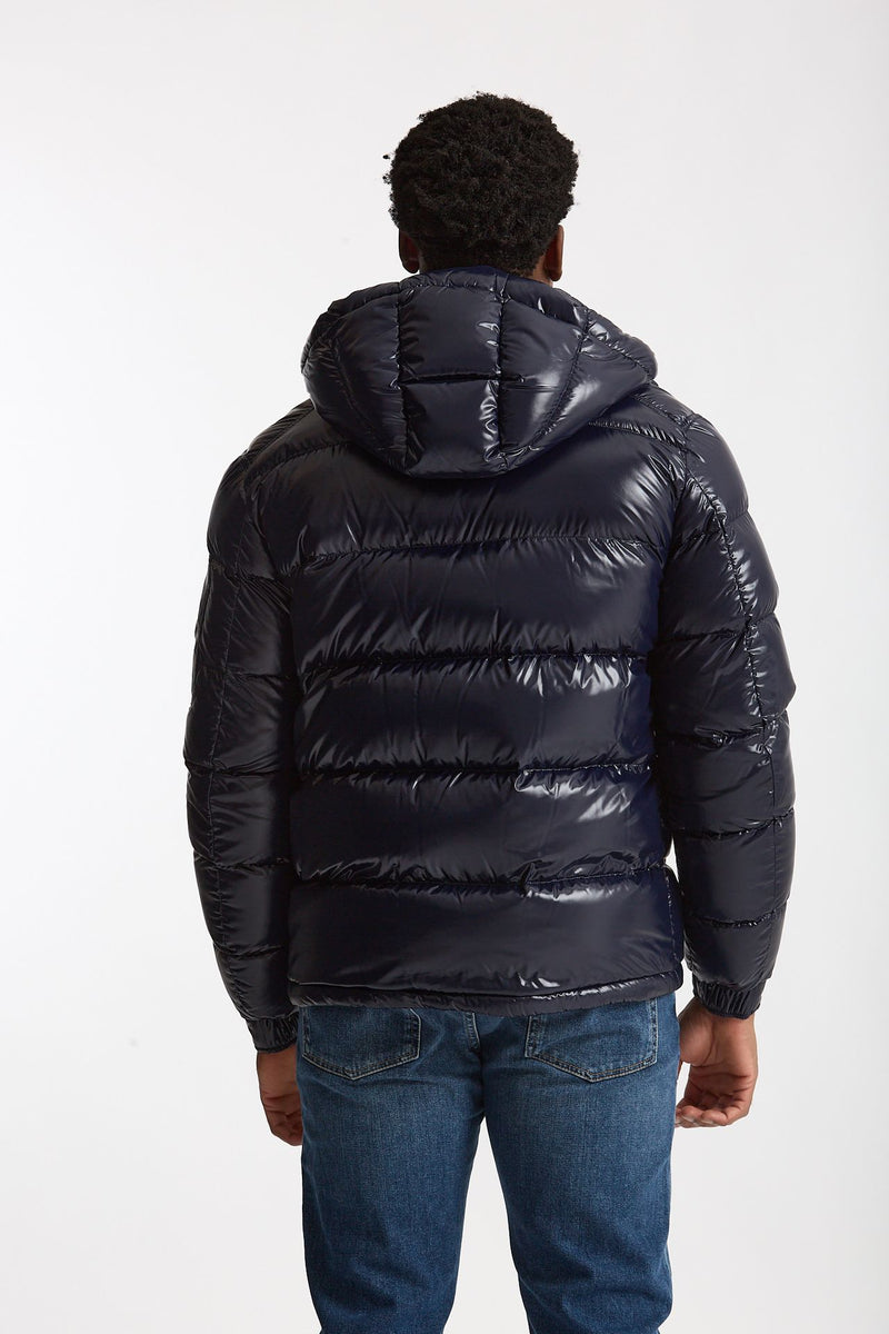 Piumino blu in nylon lucido men Herno - 4