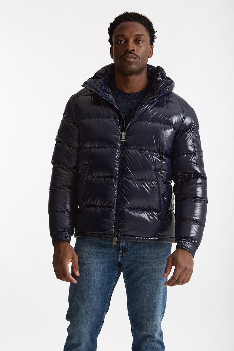 Piumino blu in nylon lucido men Herno - 6
