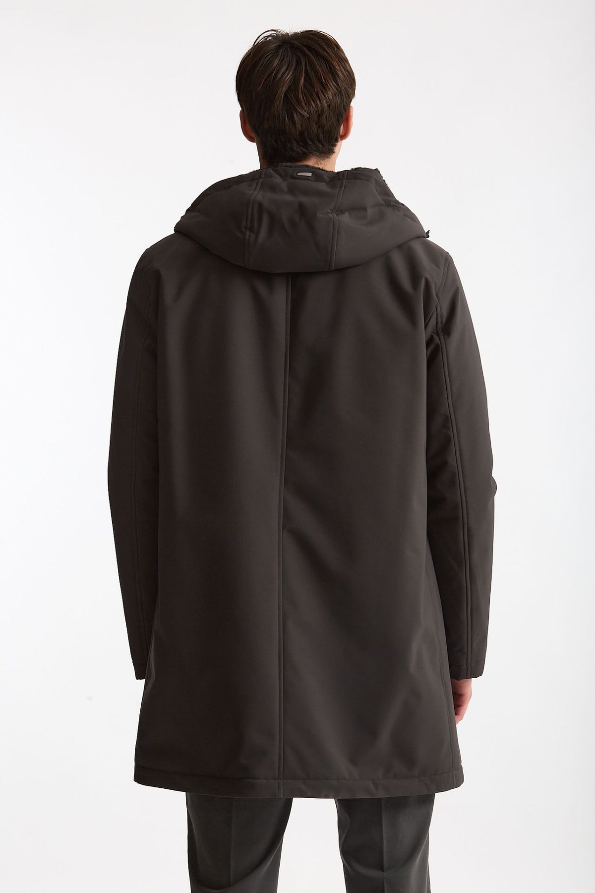 Parka esterno in nylon grigio antracite men Herno - 3