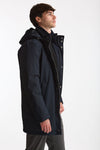 Parka in nylon e viscosa blu men Herno - 1