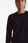 Maglia girocollo in lana rasata blu men Hosio - 5