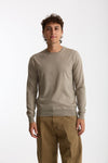 Maglia girocollo in lana rasata tortora men Hosio - 1