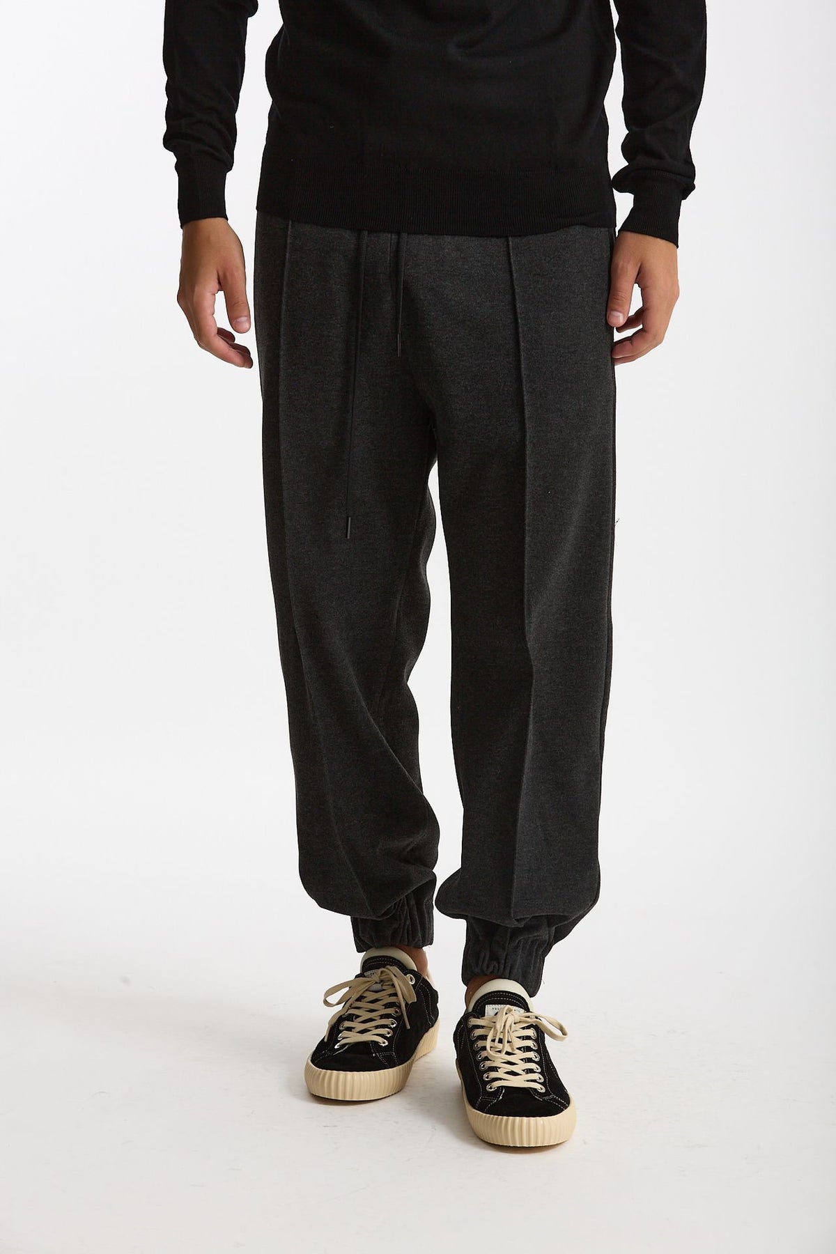 Pantalone in Jersey di viscosa grigio men Hosio - 1