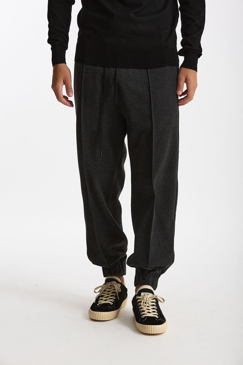 Pantalone in Jersey di viscosa grigio men Hosio - 1