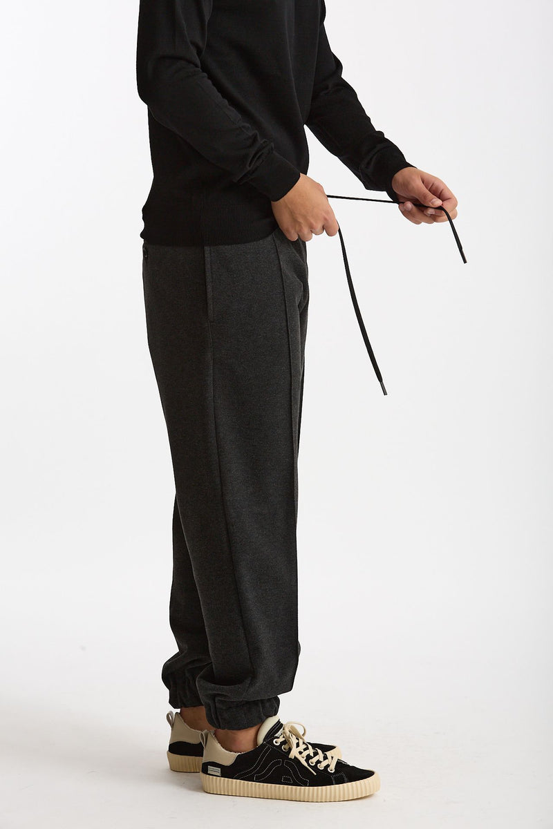 Pantalone in Jersey di viscosa grigio men Hosio - 2