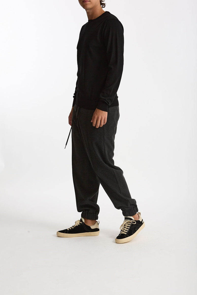 Pantalone in Jersey di viscosa grigio men Hosio - 4