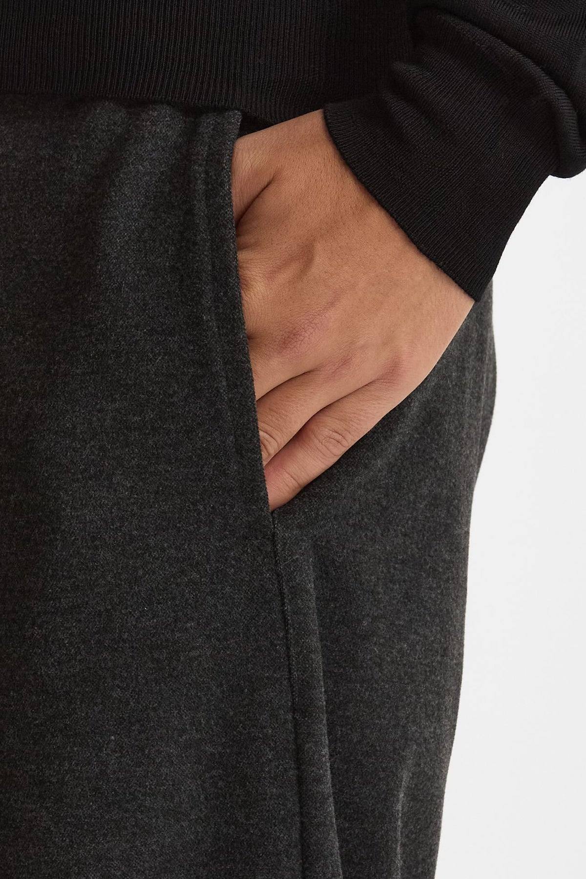 Pantalone in Jersey di viscosa grigio men Hosio - 5