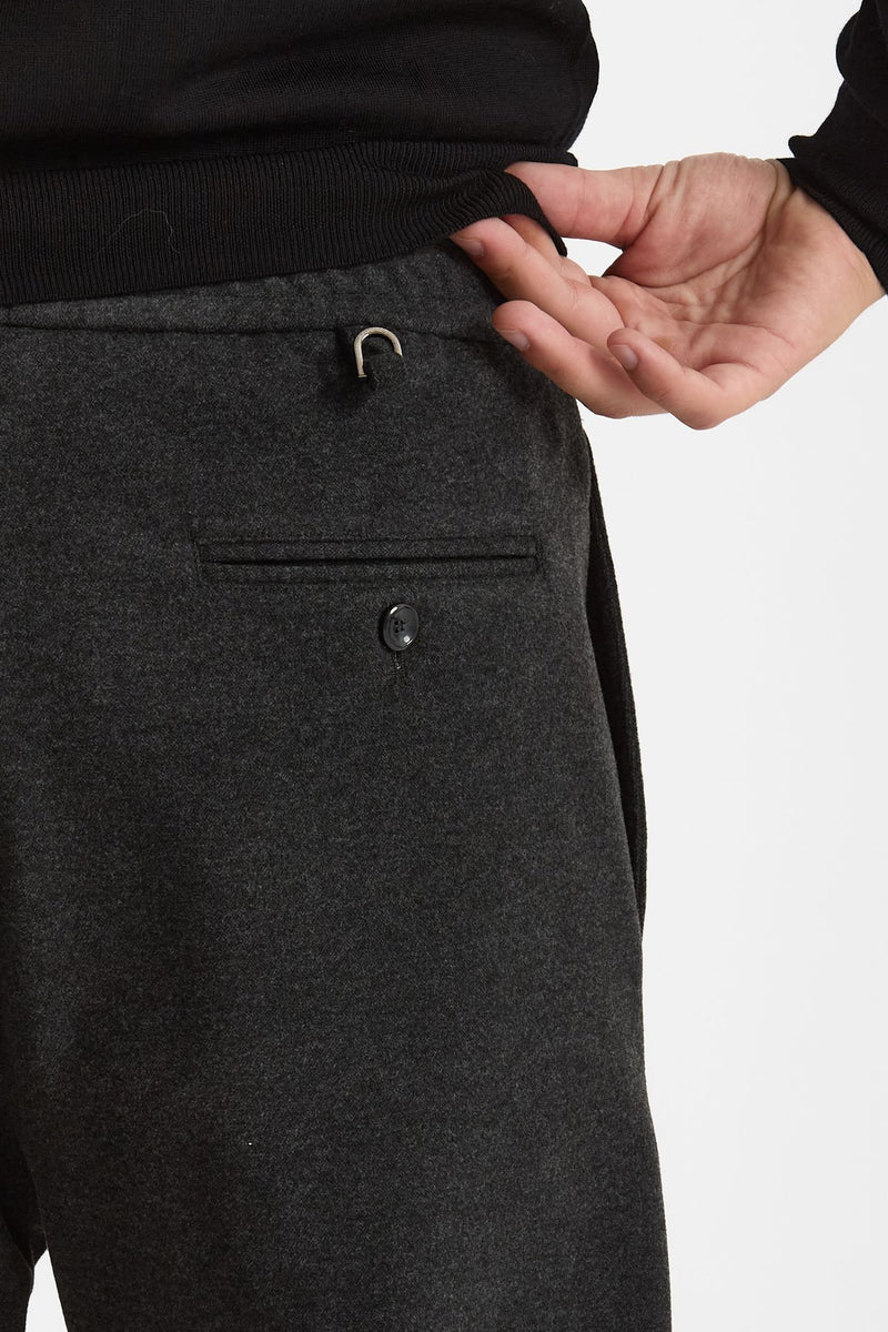 Pantalone in Jersey di viscosa grigio men Hosio - 7