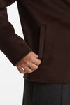 Overshirt Full zip in lana marrone men Hosio - 6