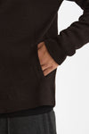Maglia Full zip in lana merino marrone men Hosio - 5