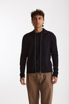Maglia full zip in lana merino blu men Hosio - 2