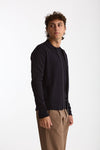 Maglia full zip in lana merino blu men Hosio - 3