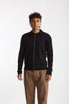 Maglia full zip in lana merino blu men Hosio - 7
