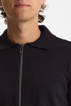 Maglia full zip in lana merino blu men Hosio - 8