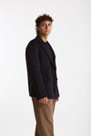Giacca doppiopetto in lana blu men Hosio - 3