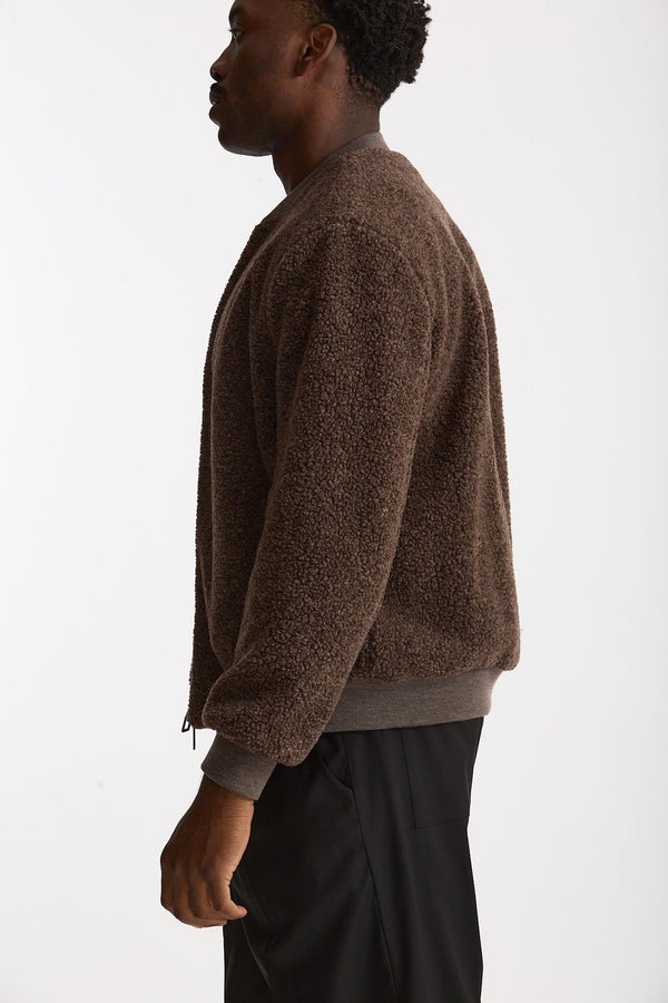Bomber in lana marrone men Hosio