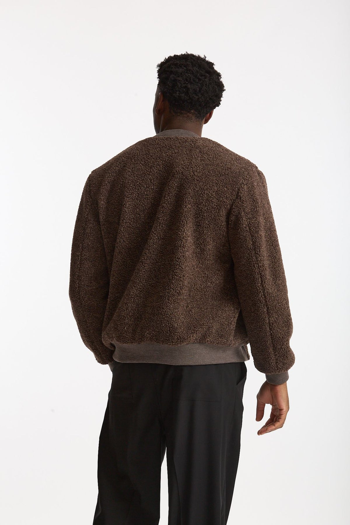 Bomber in lana marrone men Hosio - 3