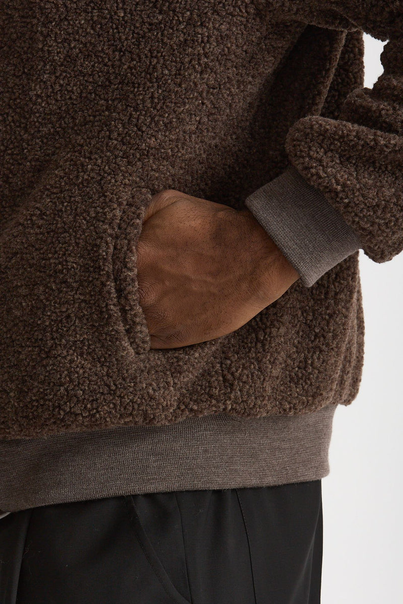 Bomber in lana marrone men Hosio - 8