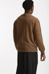 Cardigan in lana rasata cammello men Hosio - 3