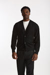 Cardigan in lana rasata nero men Hosio - 1