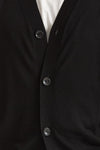 Cardigan in lana rasata nero men Hosio - 5