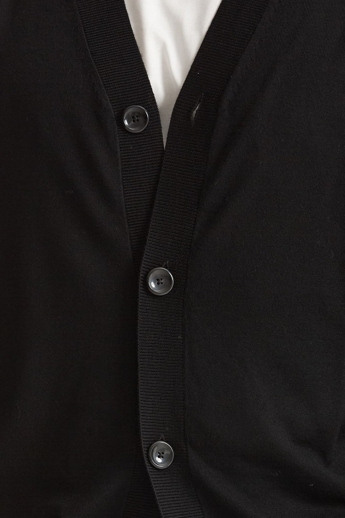 Cardigan in lana rasata nero men Hosio - 5