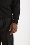 Cardigan in lana rasata nero men Hosio - 6