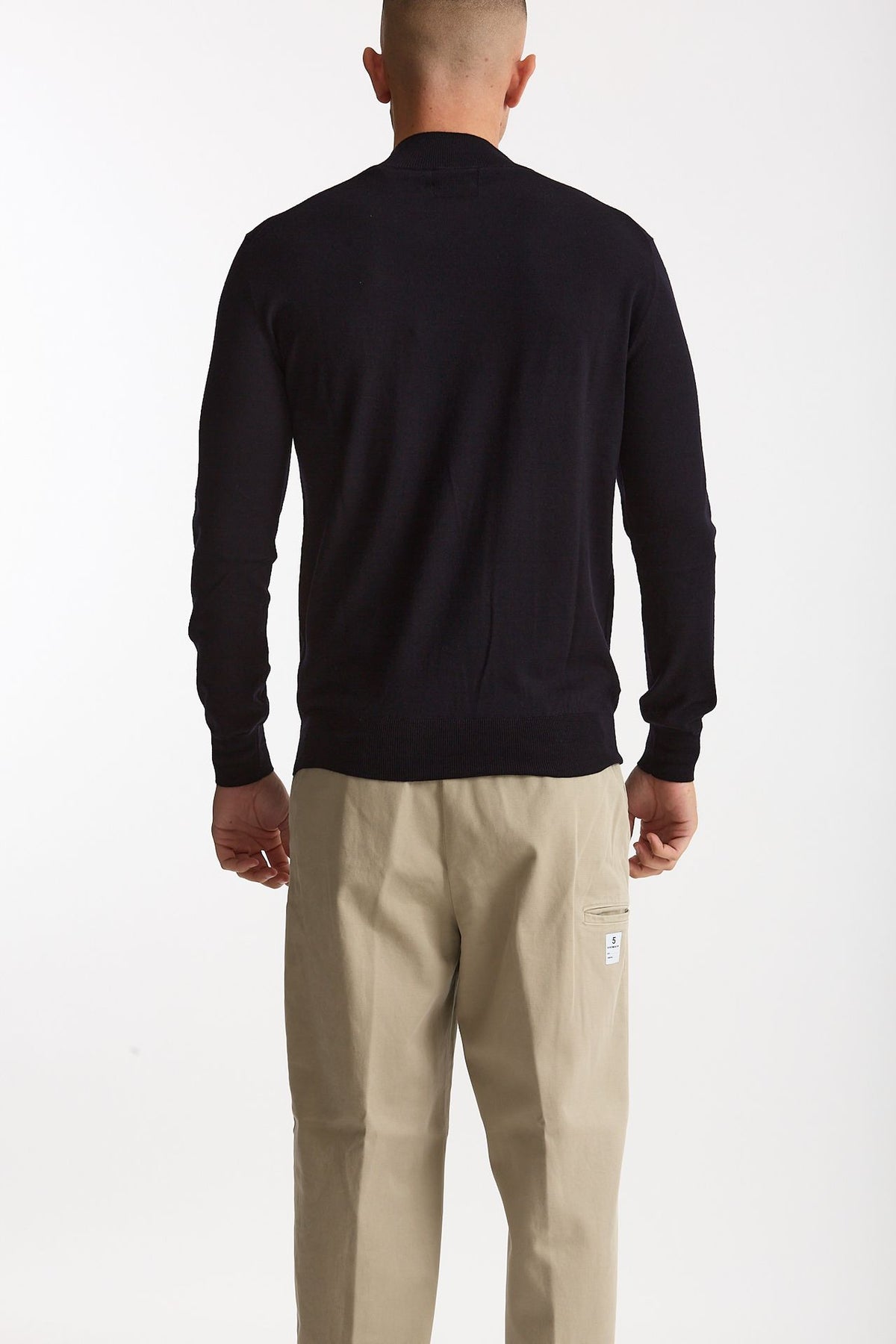 Lupetto in lana rasata blu men Hosio - 3