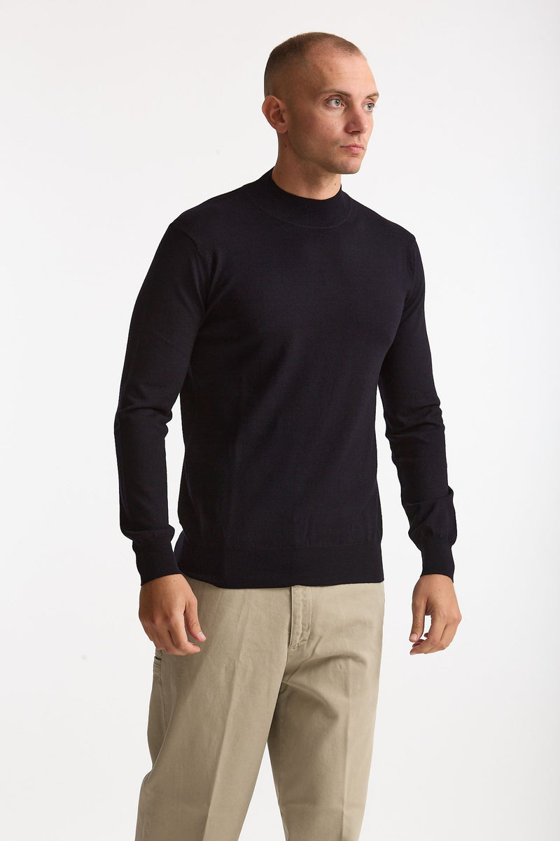 Lupetto in lana rasata blu men Hosio - 4