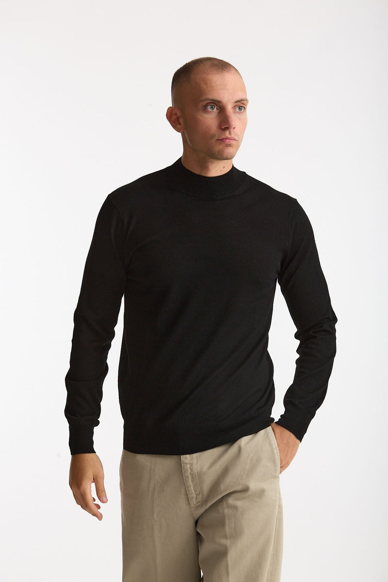 Lupetto in lana rasata nero men Hosio - 1