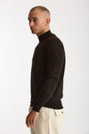 Lupetto in lana rasata marrone men Hosio - 2
