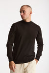 Lupetto in lana rasata marrone men Hosio - 4