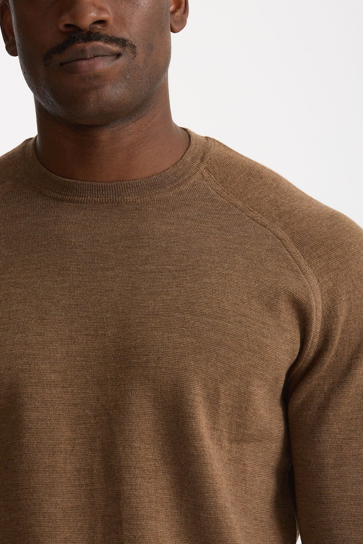 Maglia girocollo in lana cammello men Hosio - 5