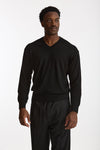 Maglia in lana rasata nero men Hosio - 2