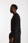 Maglia in lana rasata nero men Hosio - 3