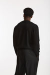 Maglia in lana rasata nero men Hosio - 4