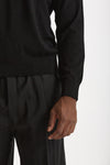 Maglia in lana rasata nero men Hosio - 6