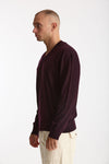 Maglia in lana rasata bordeaux men Hosio - 3