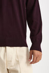 Maglia in lana rasata bordeaux men Hosio - 6