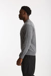 Maglia in lana rasata grigio men Hosio - 2