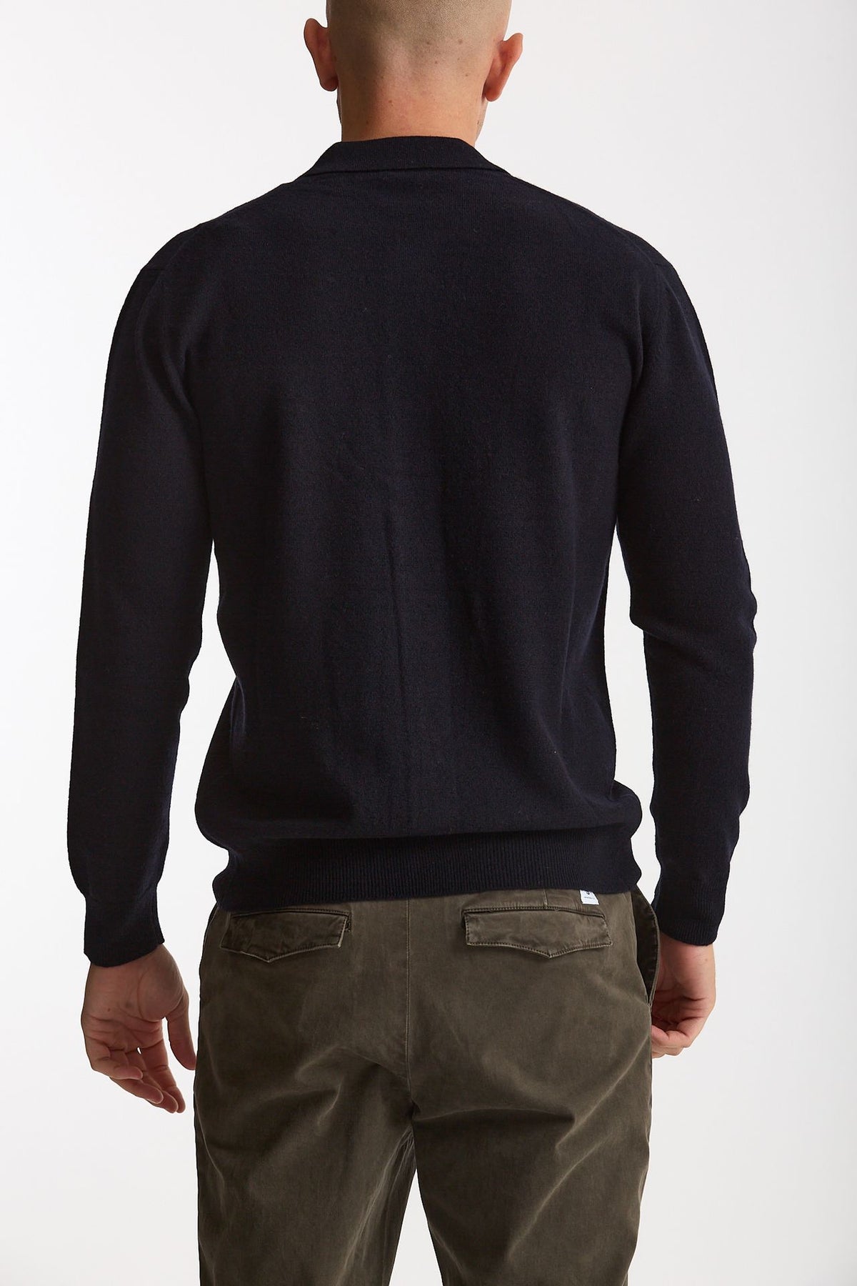 Maglia in lana supergeelong blu men Hosio - 3