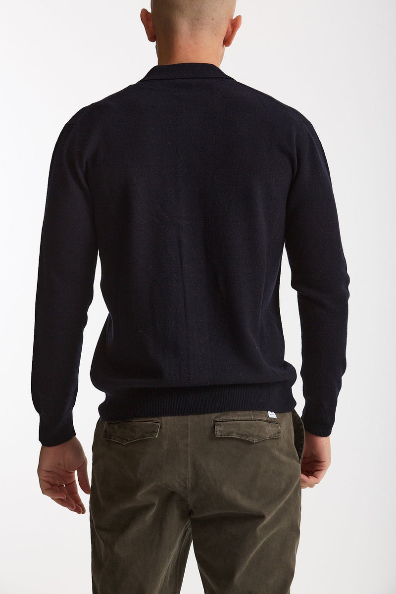 Maglia in lana supergeelong blu men Hosio - 3