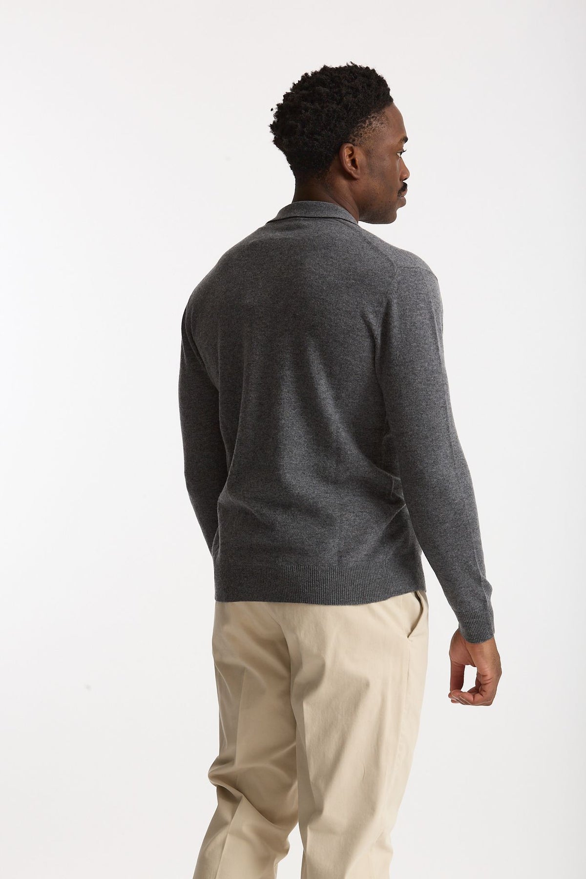 Maglia in lana supergeelong grigio men Hosio - 2
