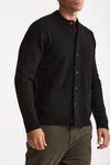 Cardigan in lana supergeelong nero men Hosio - 1