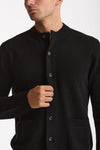 Cardigan in lana supergeelong nero men Hosio - 5