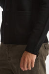 Cardigan in lana supergeelong nero men Hosio - 6