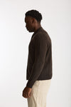 Cardigan in lana supergeelong marrone men Hosio - 1